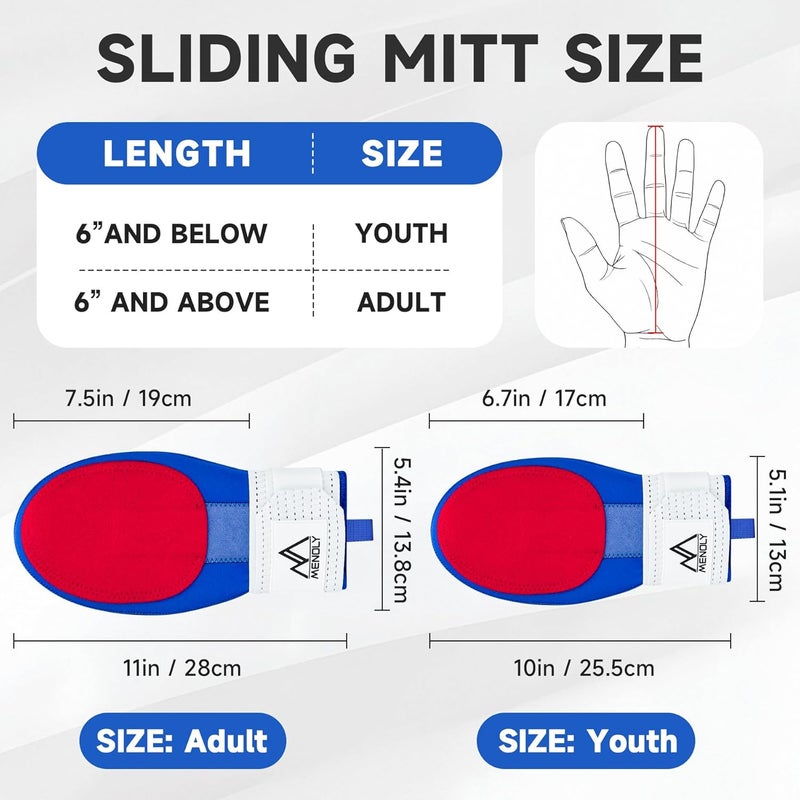 MENOLY Sliding Mitt - Baseball Sliding Mitts for Youth Adult Black Baseball Softball Sliding Glove Universal Right or Left Hand Ice Cream Drip Design-Two Size - Image 2